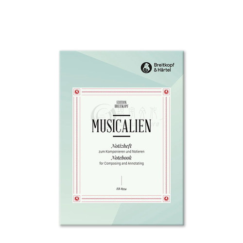 乐谱周边 小五线谱本 记谱记事两用 16张32页 105*148mm 大熊原版 Breitkopf Merchandising Musicalien EB8934 - 图3