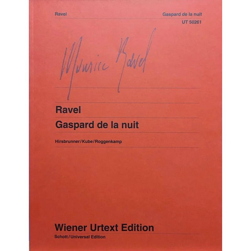 拉威尔夜之幽灵钢琴独奏带指法维也纳UE净版乐谱书 Maurice Ravel Gaspard de la nuit for piano UT50261-图0