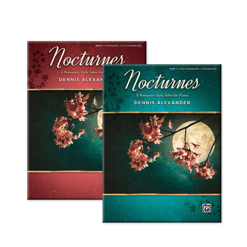 亚历山大 夜曲 浪漫风格的钢琴独奏 全套共一至二卷 Alfred原版乐谱书 Nocturnes Romantic Style Solos for Piano - 图3