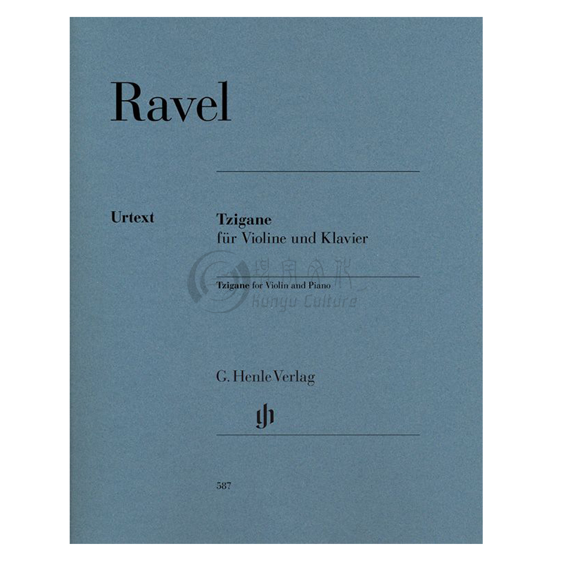 拉威尔茨冈狂想曲小提琴和钢琴亨乐原版乐谱书 Maurice Ravel Tzigane for Violin and Piano HN587-图3