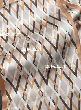 【双V咖】新款高级感艺术几何咖色系长条丝巾腰带百搭女16*150CM