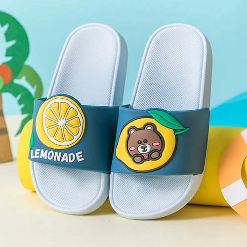 Детские нескользящие тапочки для мальчиков, милые мультяшные слайдеры, мягкая подошва, семейный стиль