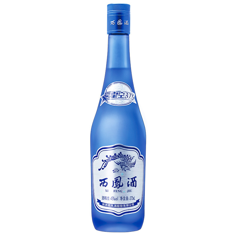 2018年产西凤酒45度6瓶装星空375 西凤375酒绵柔凤香型粮食酒白酒