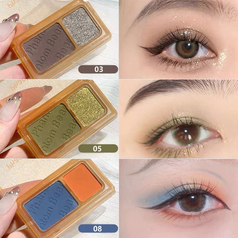 Eye Glitter Shadow Palette Green Eyeshadow Neon Glitter Shin - 图0