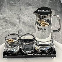 Glass mug suit light and luxurious home living room hospitality kettle drinking water cup Heatproof Tea Cup Teapot Water tea Set