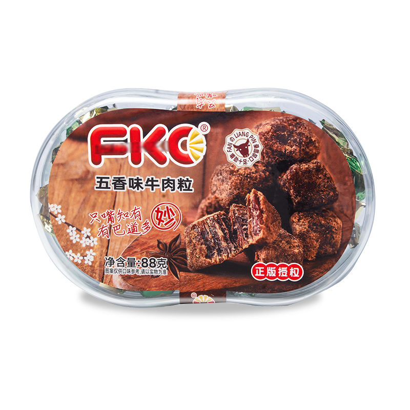 fko牛肉粒五香味什锦味牛肉干休闲小吃网红办公室小零食独立包装 - 图1