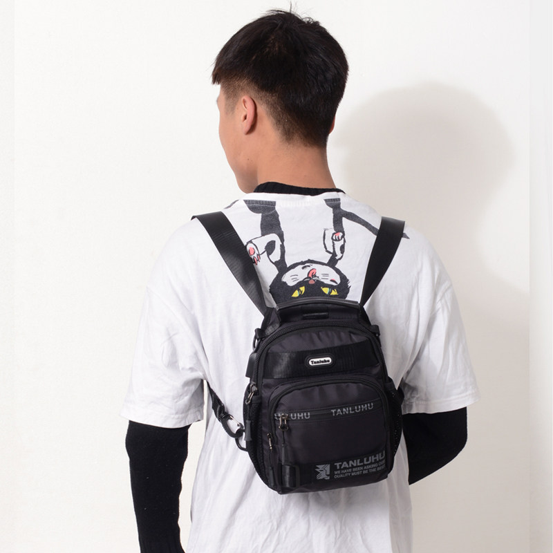 探路虎韩版男士胸包多功能小双肩包 探路虎箱包胸包