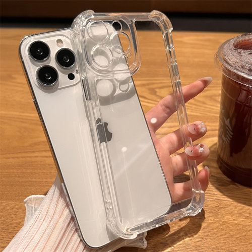 透明四角防摔适用苹果16手机壳新款苹果17promax套iphone16pro硅胶18pro全包苹果15外壳14plus简约13女12男11 - 图0