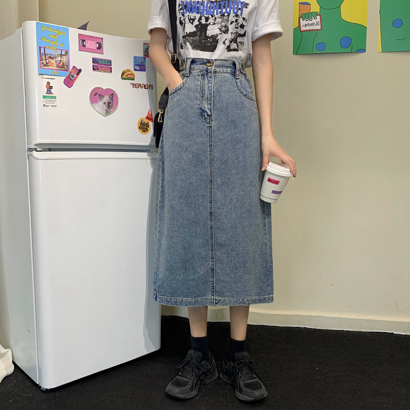 大码女装适合胖胖女孩的高腰半身裙 谷坞大码女装