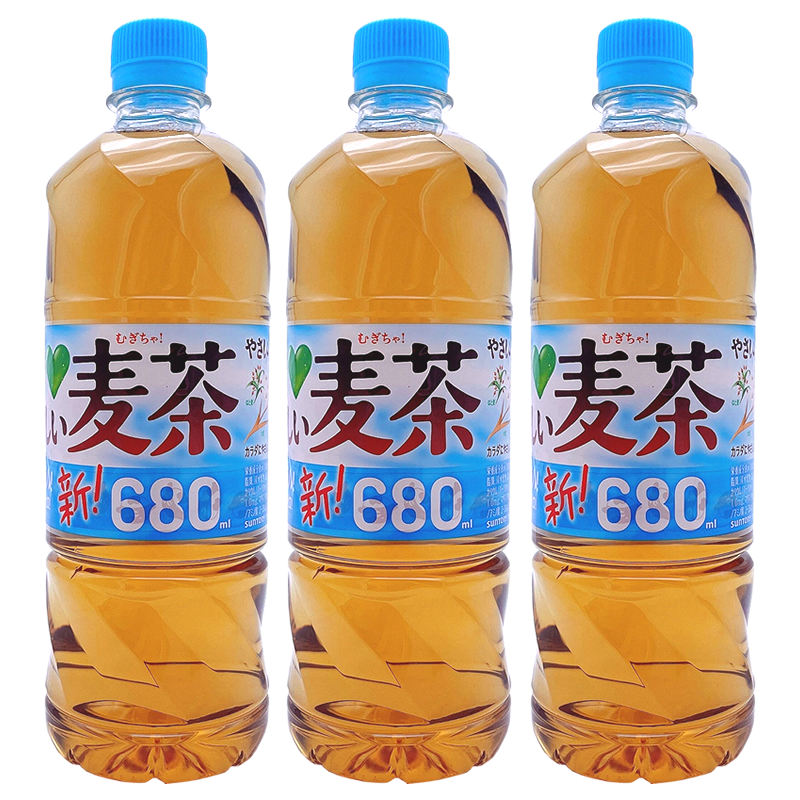 日本进口SUNTORY三得利GREEN DAKARA温和大麦茶清凉饮料680mlX4瓶-图3