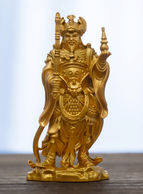 黄铜毗沙门天多闻天王佛像摆件