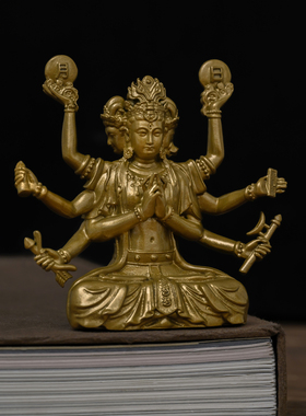 黄铜斗姆神像摆件装饰品