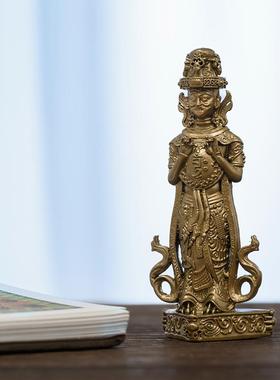 简修行黄铜扎基拉姆佛像摆件