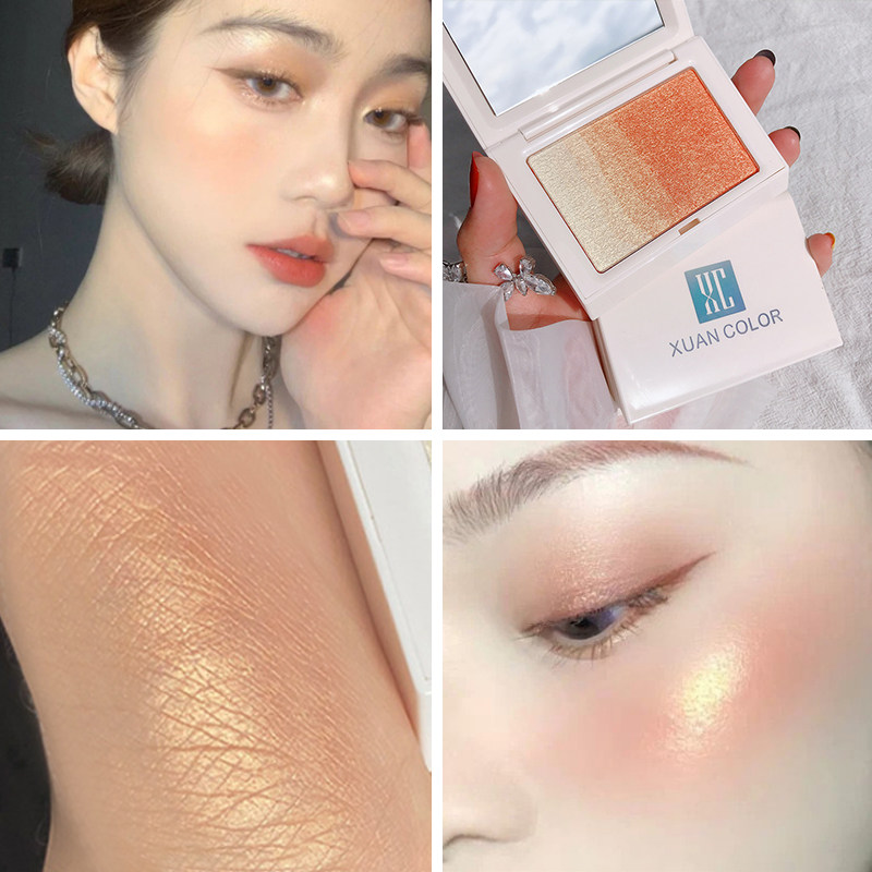 人鱼姬高潮高光一体盘玫瑰正品腮红 zyr化妆品腮红/胭脂