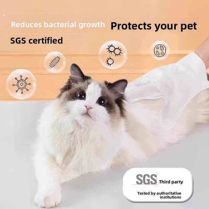 宠物免洗手套猫咪洗澡宠物湿巾狗狗干洗清洁手套杀菌除臭免洗神器,淘宝优惠券,粉丝福利购,淘宝优惠卷