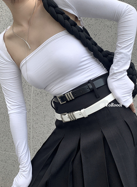 YoRoooi金属扣简约百搭腰带男女