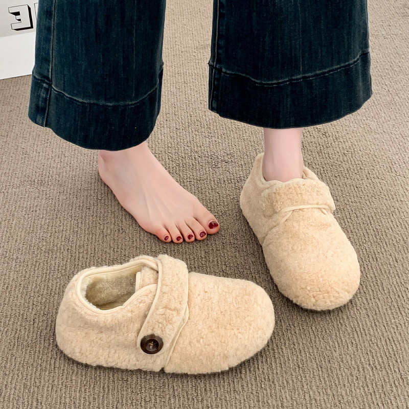 厚底加绒勃肯鞋玛丽珍毛毛鞋女冬外穿2025新款雪地靴豆豆鞋棉鞋子,淘宝优惠券,粉丝福利购,淘宝优惠卷