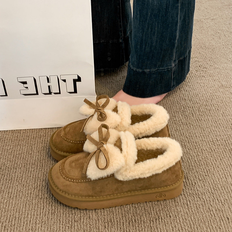 厚底全包加绒豆豆勃肯鞋女冬季2025新款爆款一脚蹬保暖棉鞋雪地靴,淘宝优惠券,粉丝福利购,淘宝优惠卷