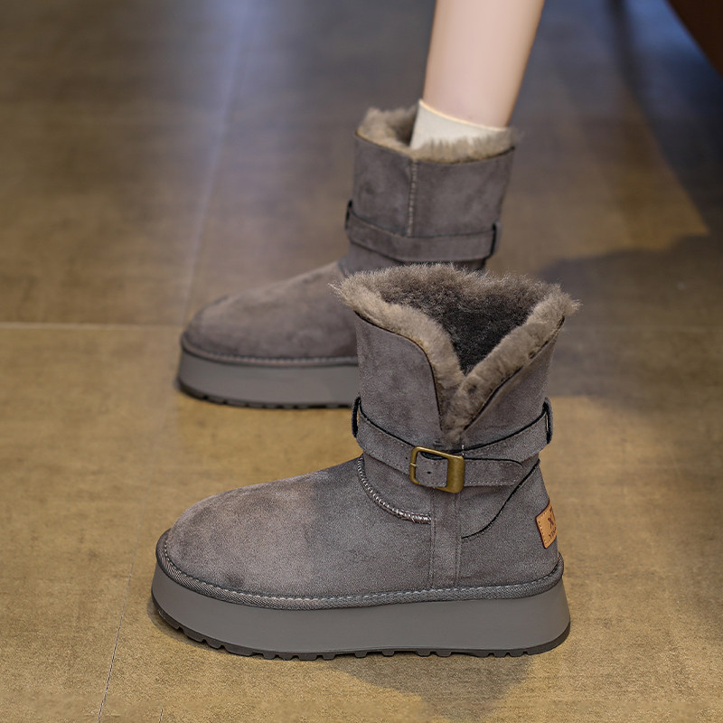 厚底加绒加厚雪地靴女2025冬季新款高筒长筒中筒棉靴子东北大棉鞋,淘宝优惠券,粉丝福利购,淘宝优惠卷