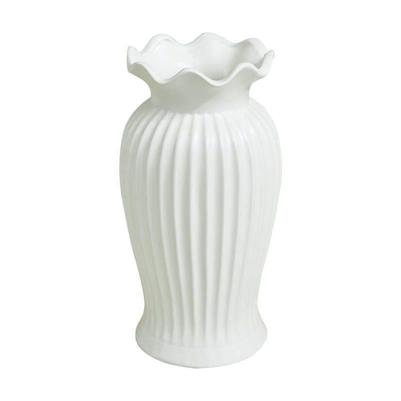网红简约现代复古白色陶瓷花瓶插花摆件客厅餐桌装饰水养鲜花小众 - 图3