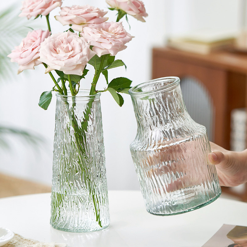 简约现代北欧玻璃花瓶透明水养玫瑰百合富贵竹插花瓶客厅餐桌摆件,淘宝优惠券,粉丝福利购,淘宝优惠卷