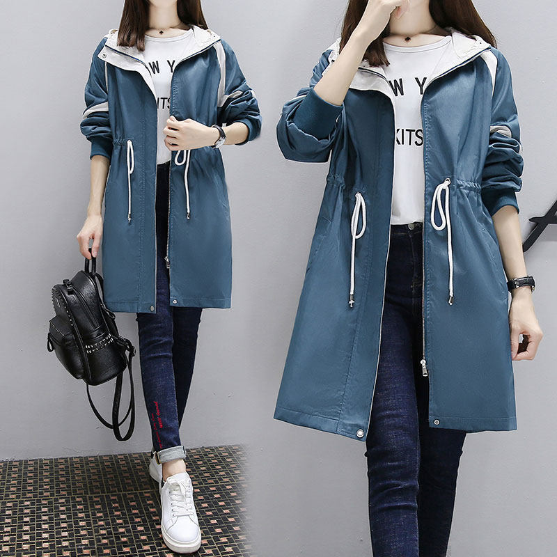 大码女装秋装中长款韩版显瘦风衣 米霏丝大码女装