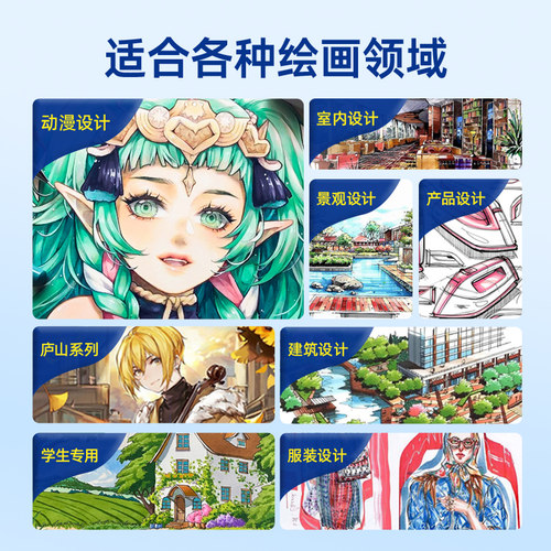 STA斯塔3212BR软头油性酒精马克笔 软毛双头水彩笔漫画动漫服装专用肤色彩色的马克笔学生套装进口36/48/60色 - 图1