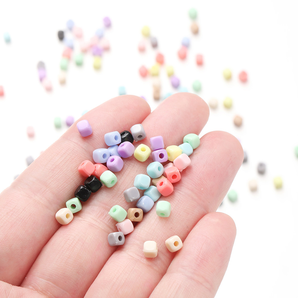 4mm亚克力马卡龙色系小方块珠通孔散珠diy手链项链钥匙扣饰品配件,淘宝优惠券,粉丝福利购,淘宝优惠卷