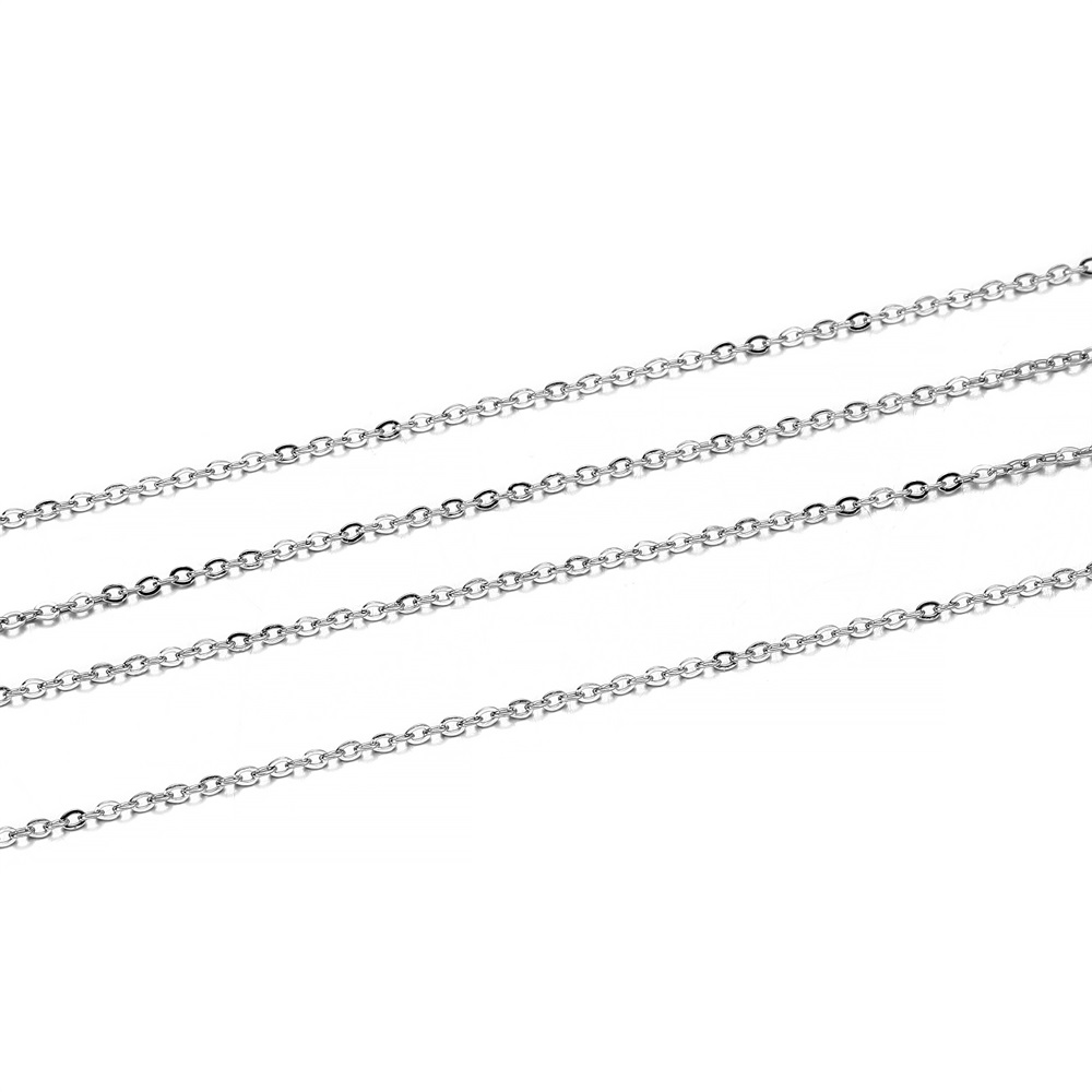 不锈钢扁O字链细链 1.2/2.2/3.2mmdiy饰品首饰配件项链垂十字链条 - 图3