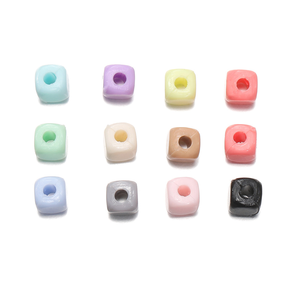 4mm亚克力马卡龙色系小方块珠通孔散珠diy手链项链钥匙扣饰品配件,淘宝优惠券,粉丝福利购,淘宝优惠卷