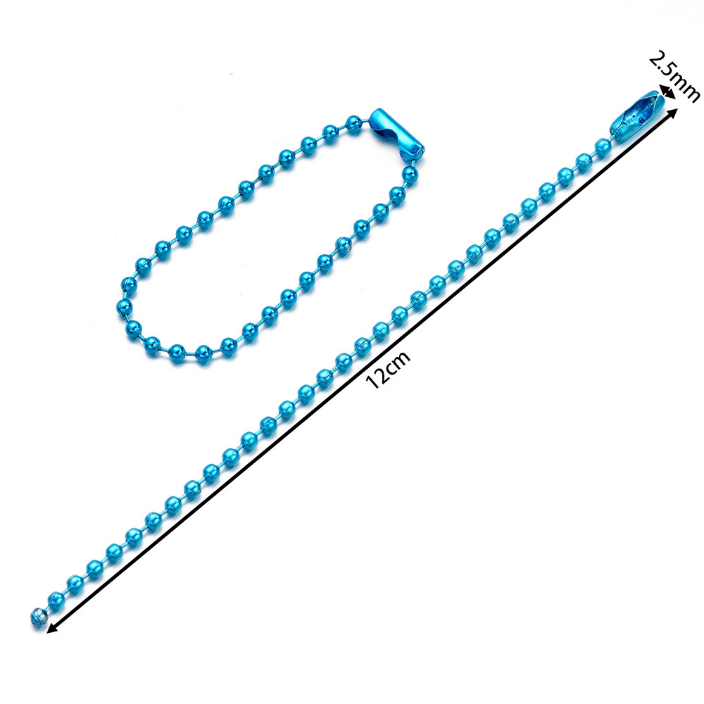 彩色电镀高亮亮面彩色铁珠链扣diy咕卡包包吊牌圆珠链挂链配件,淘宝优惠券,粉丝福利购,淘宝优惠卷