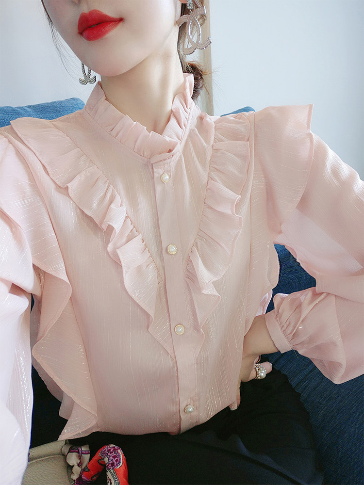 尚维洛2020早秋新款灯笼袖女衬衫 尚维洛衬衫