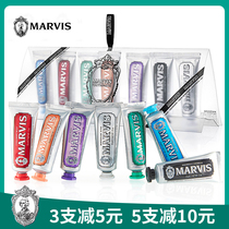 Italian Import Marvis Marsee Toothpaste Travel Dress Mint Family Gift Box To Stains Bright White Portable 25ml