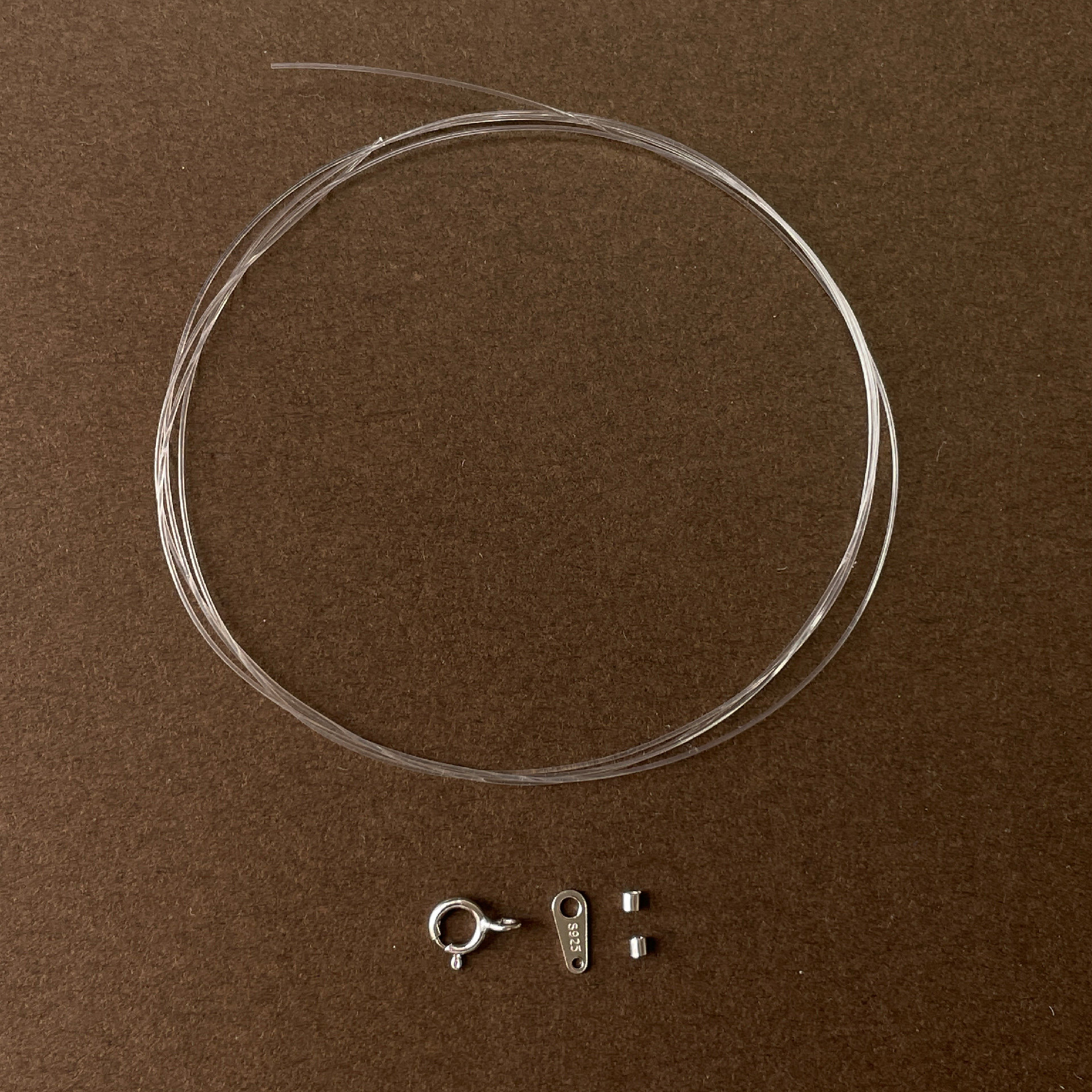 S925银扣定位管鱼线透明隐形项链锁骨链DIY配件半成品串珠材料包,淘宝优惠券,粉丝福利购,淘宝优惠卷