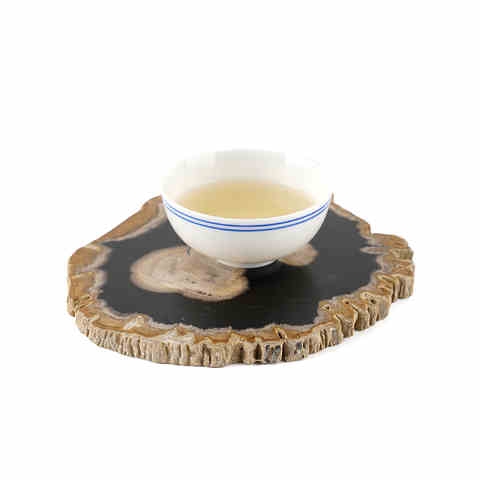 寓石林木化石杯垫原石茶中式茶室装饰品几桌托盘天然石头茶新摆c8