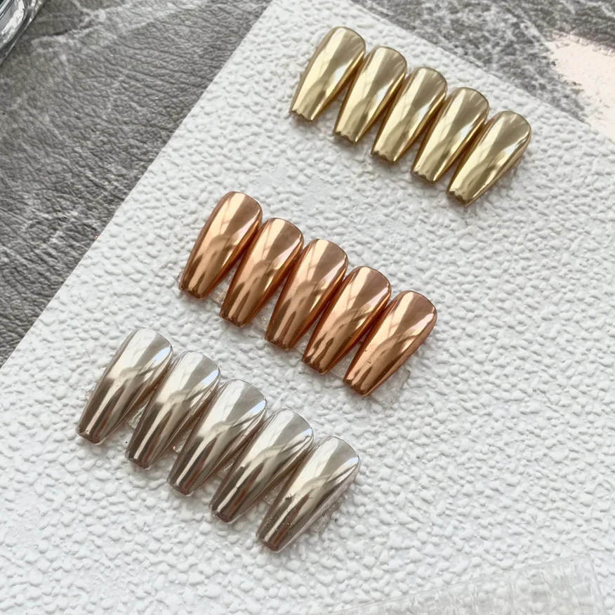 网红美甲极光镜面粉超亮浅香槟亮银色魔镜粉显白指甲闪粉亮片饰品,淘宝优惠券,粉丝福利购,淘宝优惠卷