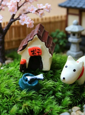卡通小狗屋树脂摆件多肉苔藓微景观生态瓶diy场景造景装饰配件