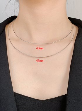 靓翁翁S925纯银男女通用项链圈