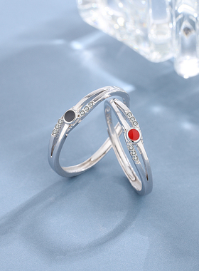 饰品滴胶镶钻镂空日韩风小众对戒