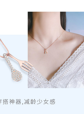 小众锁骨链纯银韩版礼物吊坠