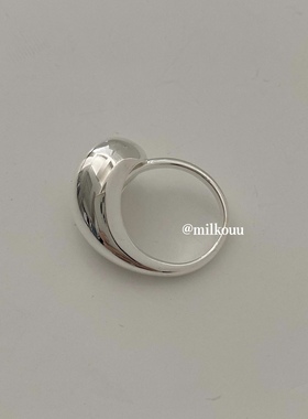 韩国纯银胖乎乎水滴戒指