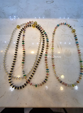 韩国彩色圆珠春夏糖果色项链