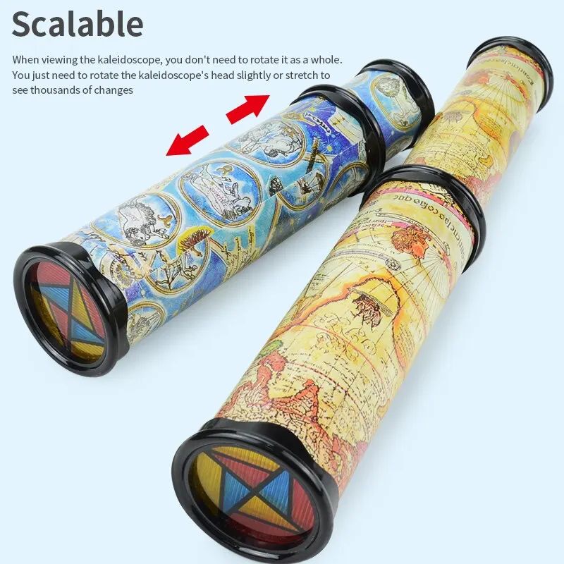 2 Pcs Magic Kaleidoscope.Stretchable Long Old World Kaleidos - 图3