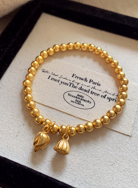 古里雅古法拉丝珐琅手链高级感