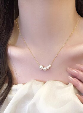 古里雅珍珠串珠项链配饰高级感