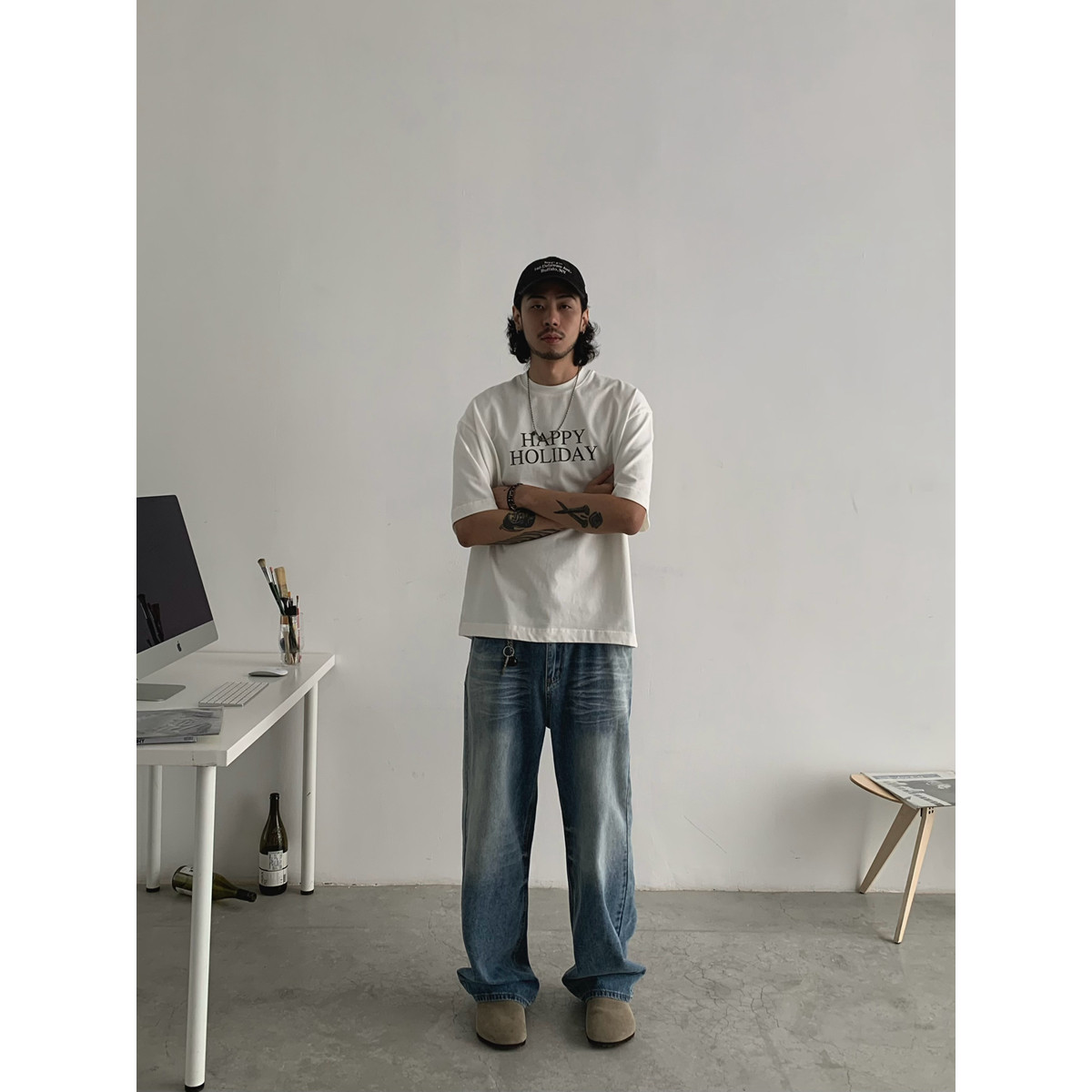 INKNOTS美式复古水洗clean fit直筒牛仔裤男女潮牌宽松休闲长裤,淘宝优惠券,粉丝福利购,淘宝优惠卷