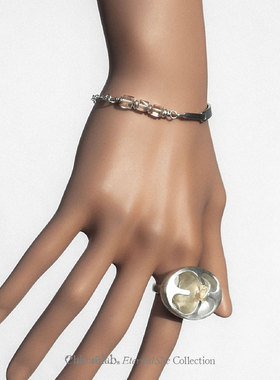 奇虚乐Chicxūlab 方外Outlands 利比亚陨石玻璃串珠素银手链