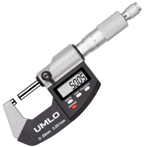 UMLOIP65防水数显外径千分尺0-25电子螺旋测微仪微分头高精度 - 图1