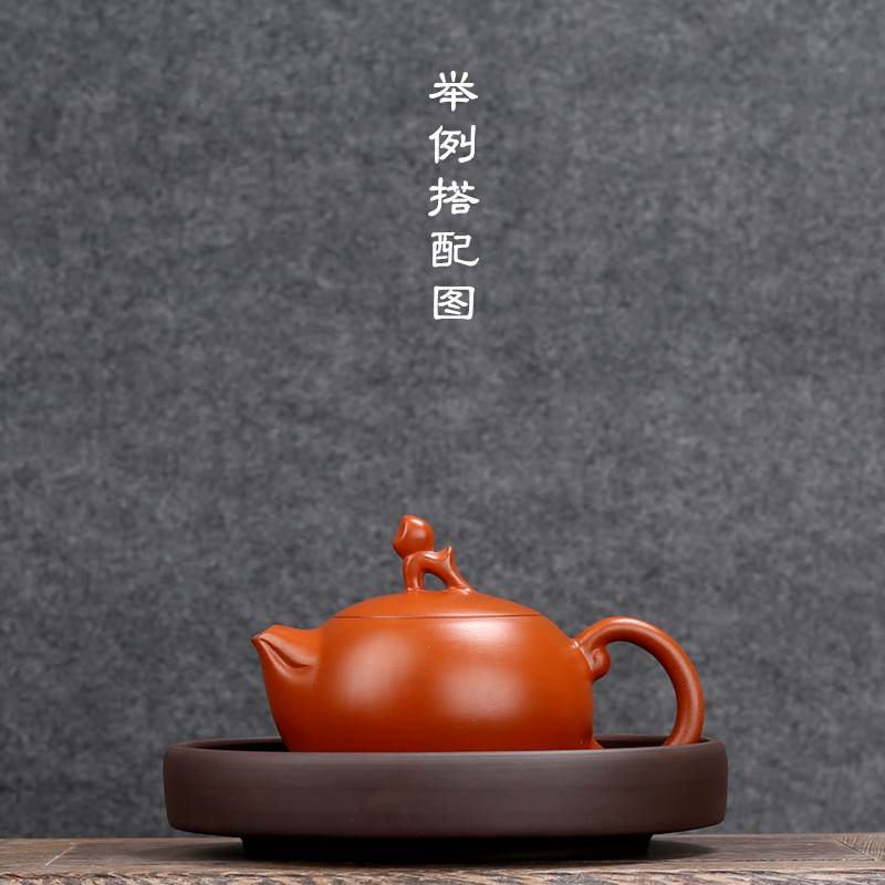 紫砂壶承手工干泡台小茶盘圆形储水式茶托养壶垫托盘杯垫隔热底座