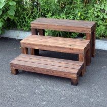 Stairs step pedal solid wood flower racks r pedalling outdoor ladder flowers a few carbonated anti-corrosive large flower pots tread on the feet